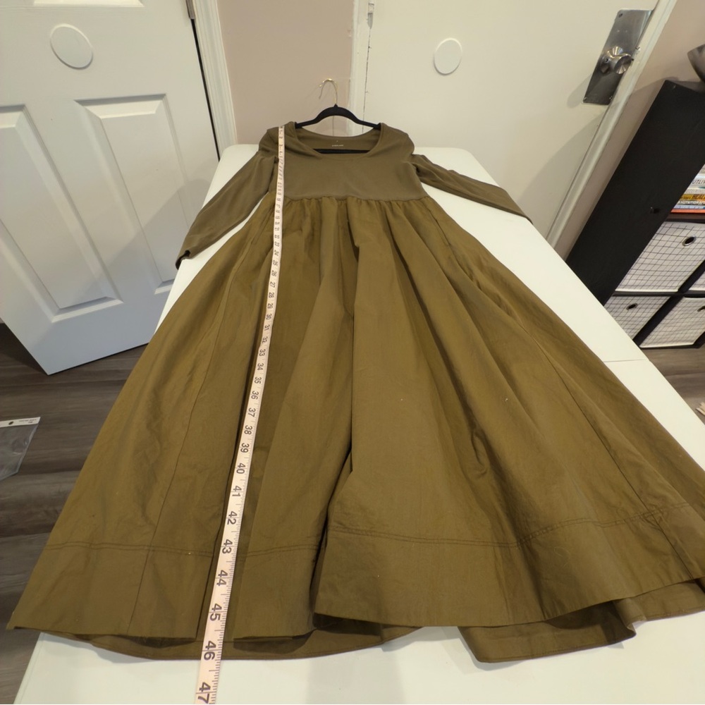 Everlane Olive Long Sleeve Dress - Picture 9 of 14